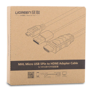 UGREEN MHL Micro USB 5 Pin to HDMI Adater Cable 2M (20133)