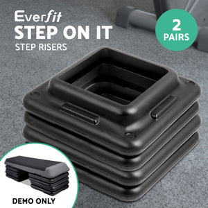 Everfit Set of 2 Areobic Step Bench Step Risers
