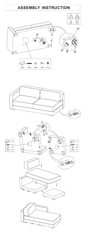 Renior Corner Sofa 3 Seater with Chaise