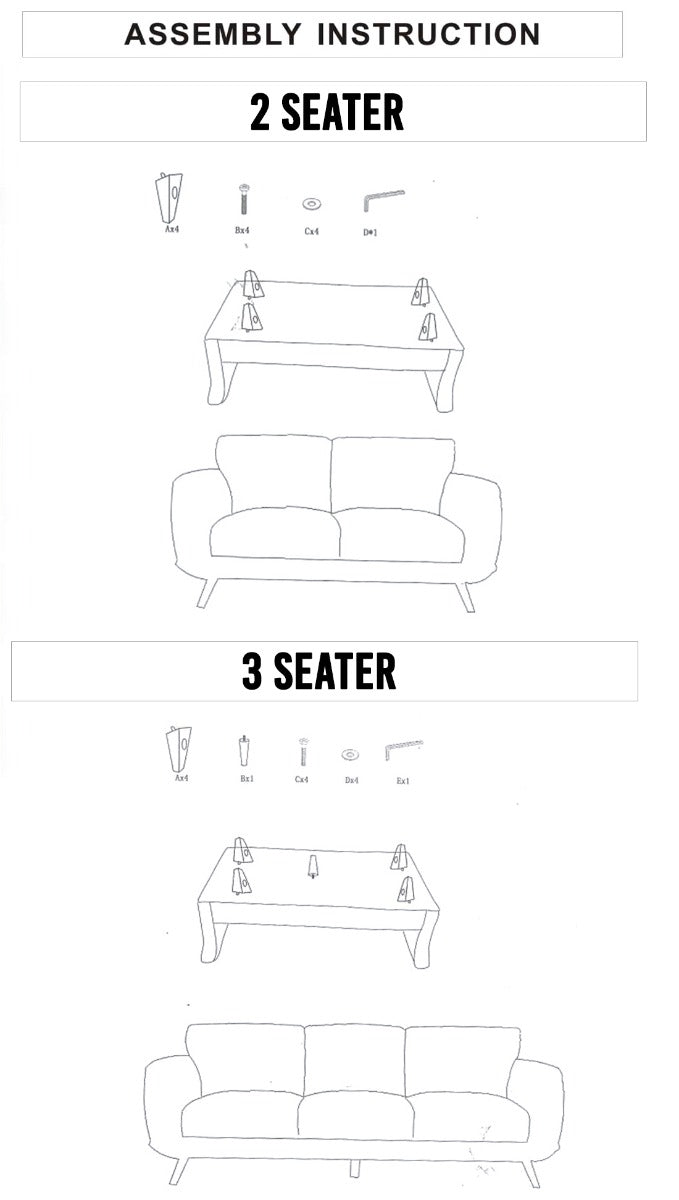 Modern Stylish Brown Alaska Sofa 3 Seater