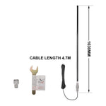 ANTENNA FOR UHF CB RADIO 6.6DBI BLACK HEAVY DUTY HI GAIN BULL BAR FIBERGLASS