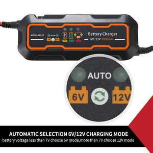 Smart Battery Charger 5A 6V/12V Automatic SLA Car Boat Tractor Motorcycle Truck