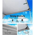 Weisshorn Car Shade Awning 3 X 3M W/ Extension 3 X 2M   Grey