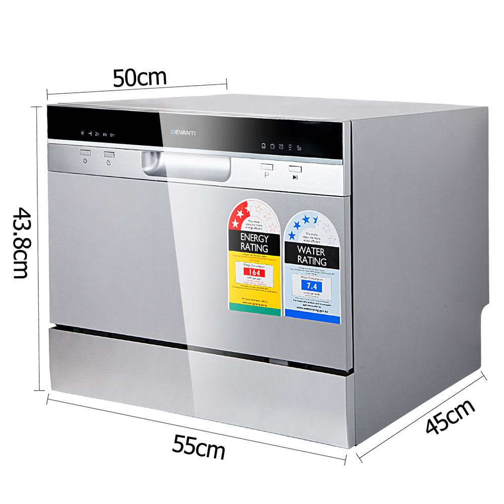 Devanti Electric Benchtop Freestanding Dishwasher