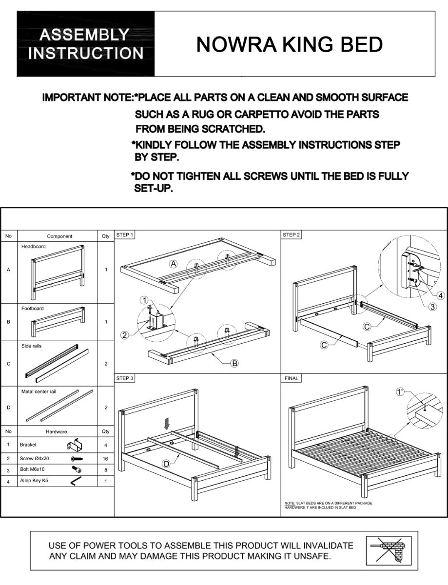 Nowra King Bed