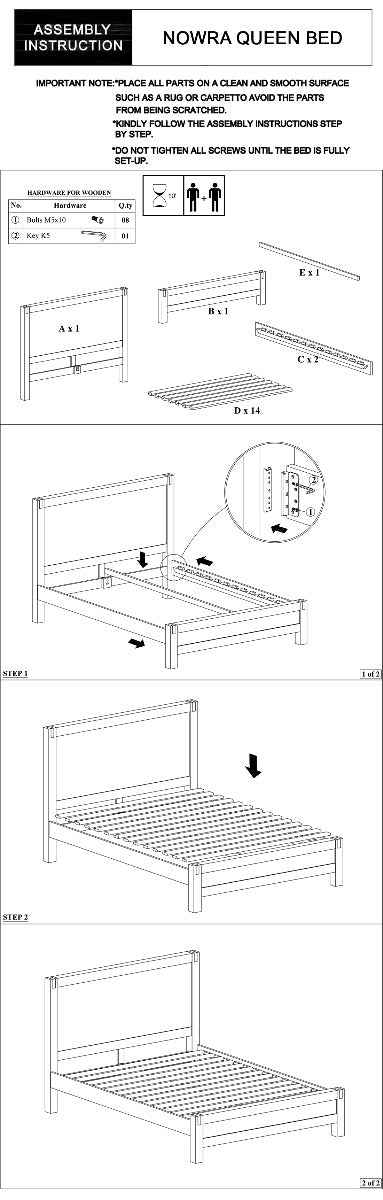 Nowra Queen Bed Chocolate