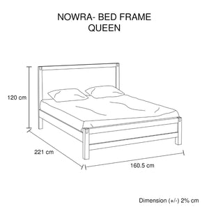 Nowra Queen Bed Chocolate