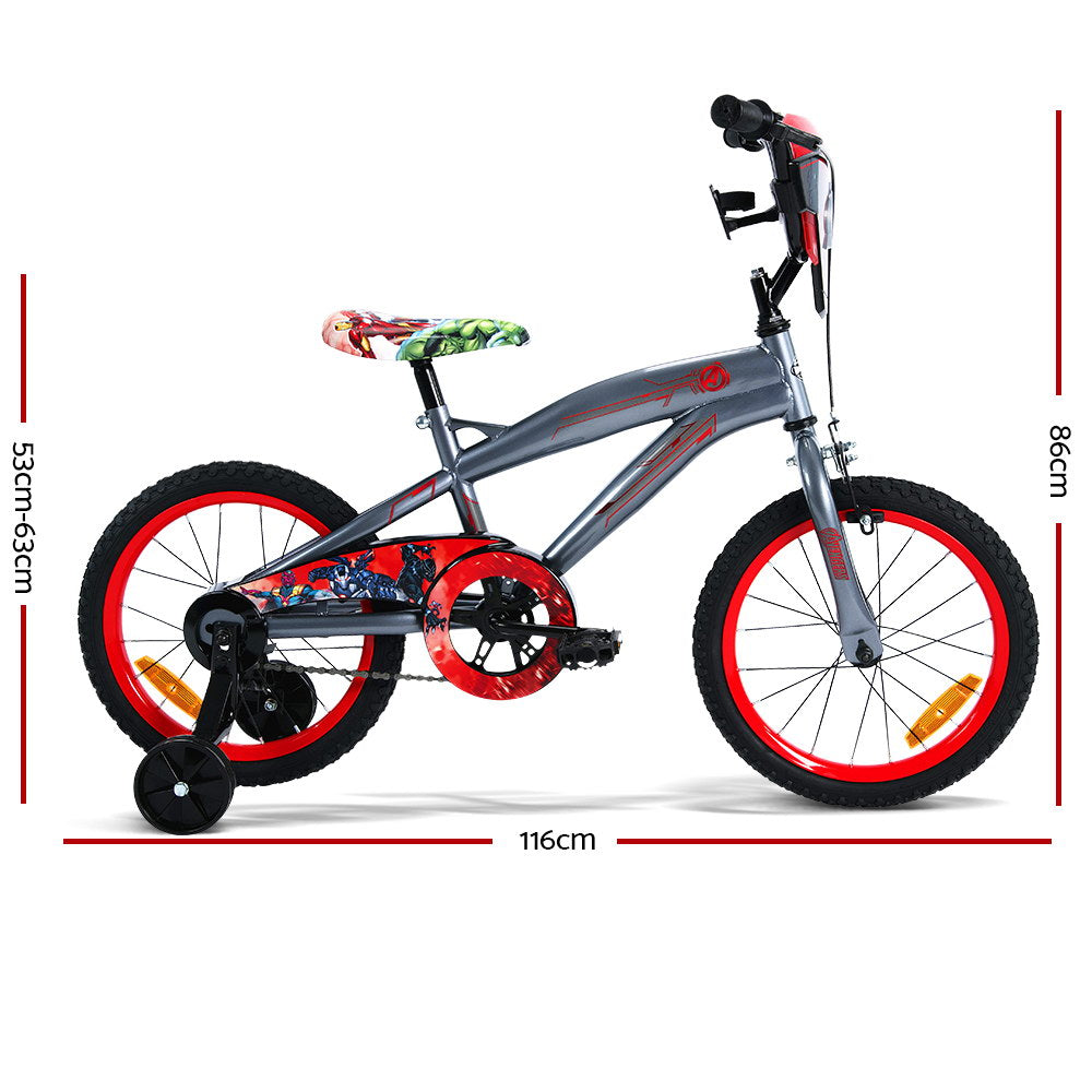 Huffy 16 Inch Kids Bike Bicycle Boys Trailer Trainling Wheels Basket Disney Gift