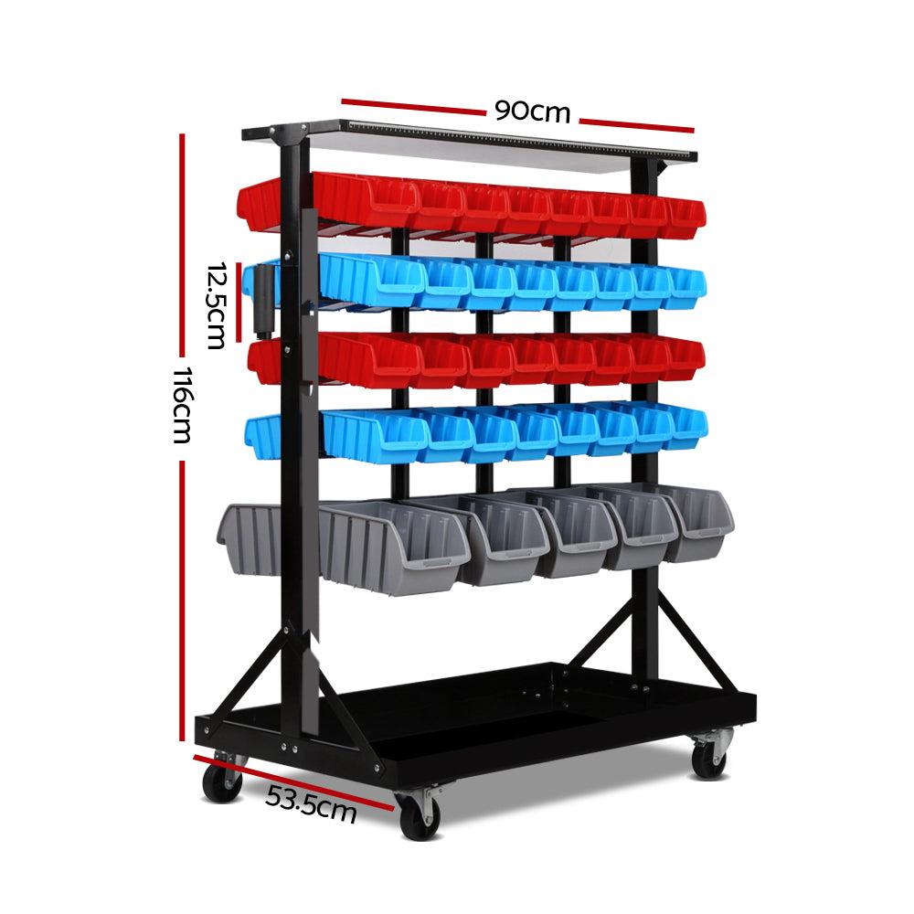 Giantz 74 Bin Dual Side Storage Shelving Racks