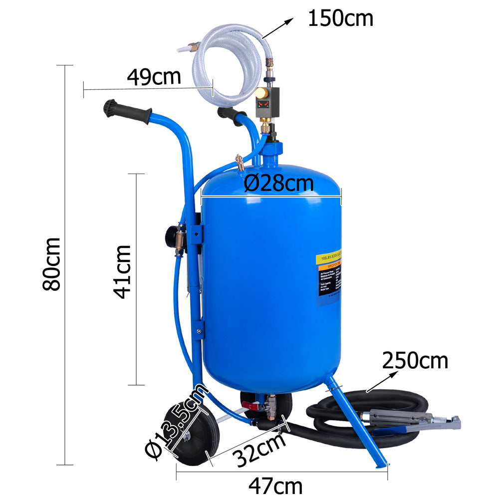 Giantz 100LB Portable Soda/Sand Blaster - Blue