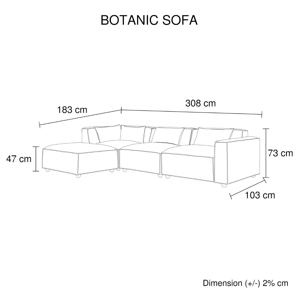 Botanic Sofa Set Sky Blue