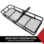 Cargo Carrier Luggage Basket Car Rack Foldable Hitch Mount Steel Mesh 4WD