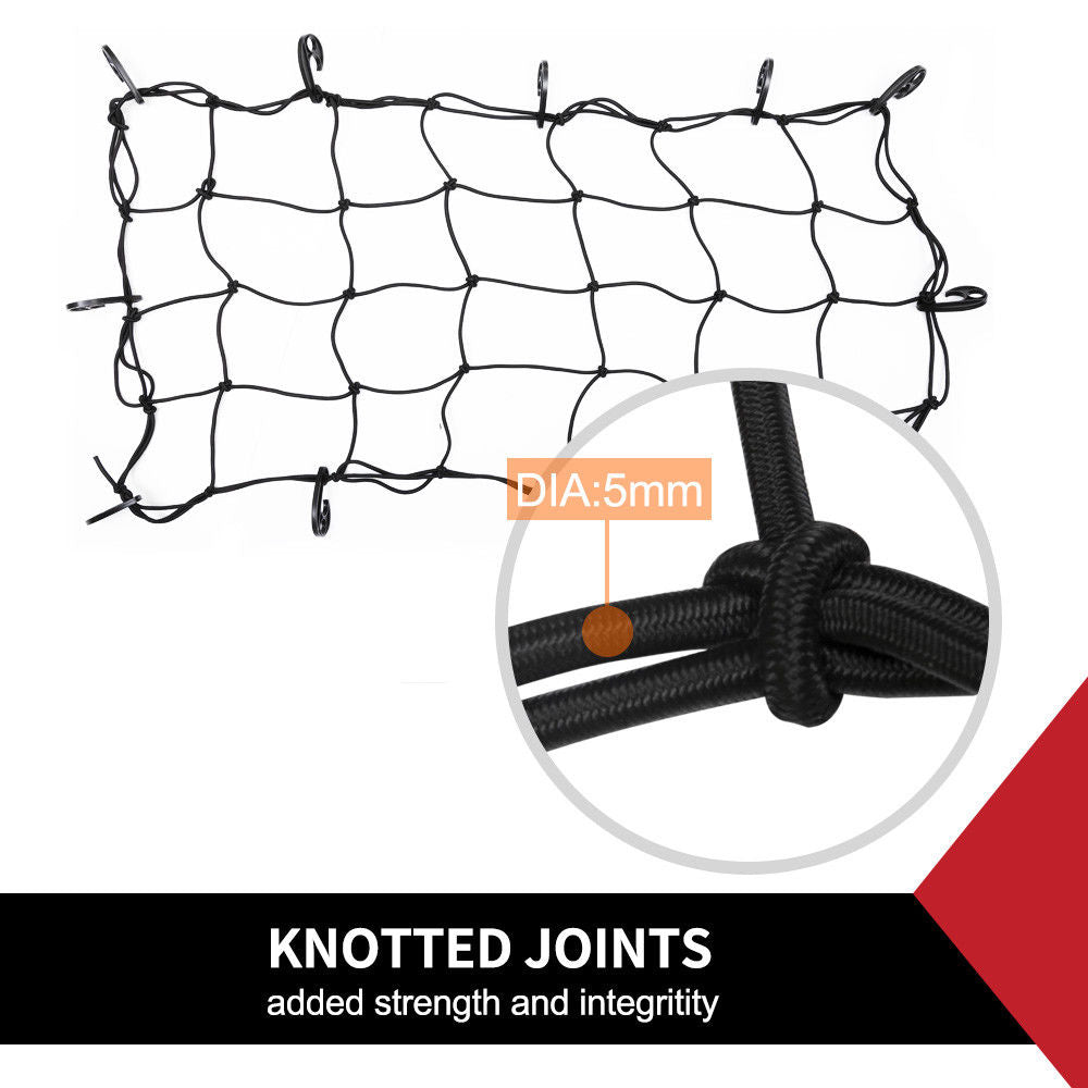 CARGO NET FOR UTE TRAILER TRUCK CAR LATEX BUNGEE 60x110CM 12PC HOOK HEAVY DUTY