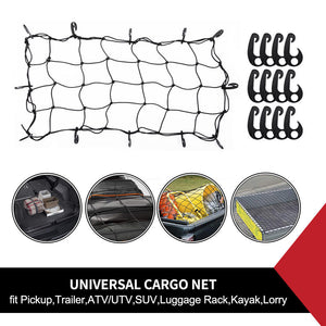 CARGO NET FOR UTE TRAILER TRUCK CAR LATEX BUNGEE 60x110CM 12PC HOOK HEAVY DUTY