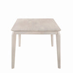 Dining Table 6 Seater Solid Rubberwood in White Washed