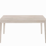 Dining Table 6 Seater Solid Rubberwood in White Washed
