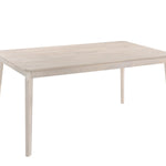 Dining Table 6 Seater Solid Rubberwood in White Washed