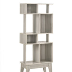Display Shelf Cabinet In White Oak