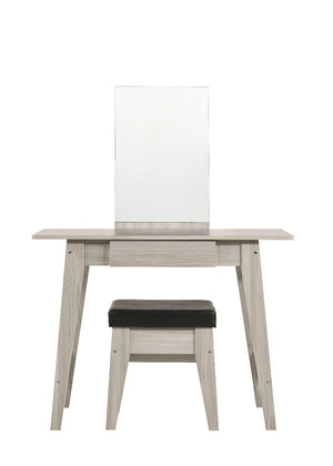 Dressing Table With Stool In White Oak