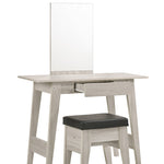 Dressing Table With Stool In White Oak