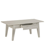 Coffee Table With 1 Drawer In White Oak