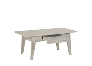 Coffee Table With 1 Drawer In White Oak