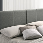 Fabric Upholstered Bed Frame in Grey - King