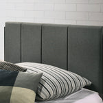Fabric Upholstered Bed Frame in Charcoal - Double