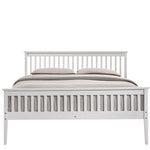 Wooden Bed Frame in White - Double