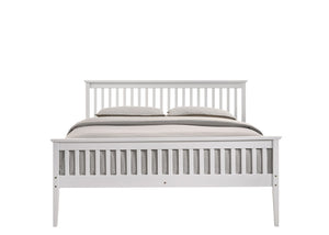 Wooden Bed Frame in White - Double