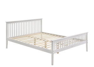 Wooden Bed Frame in White - Double