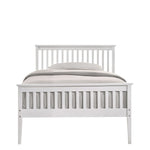 Wooden Bed Frame in White - King Single