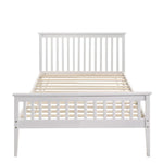 Wooden Bed Frame in White - King Single