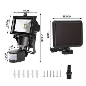 COB LED Solar Sensor Light Outdoor Security Floodlights Garden Motion