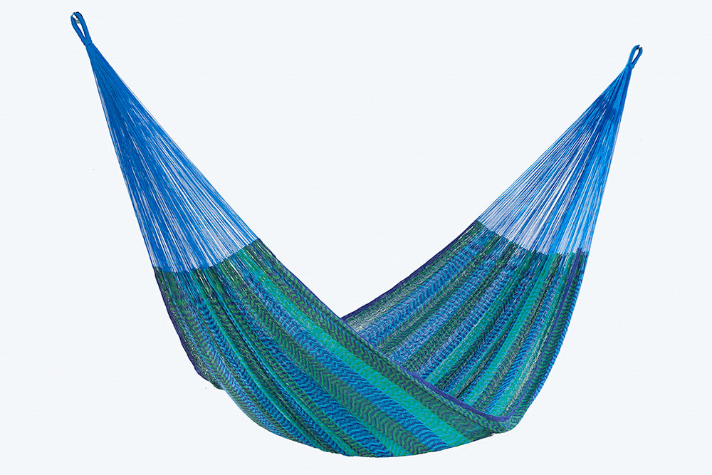 Single Size Cotton Mexican Hammock in Caribe Colour