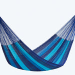 King Size Cotton Hammock in Caribean Blue