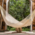Single Size Cotton Mexican Hammock in Cream Colour