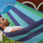 Single Size Cotton Mexican Hammock in Oceanica Colour