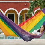 Jumbo Size Cotton Hammock in Rainbow