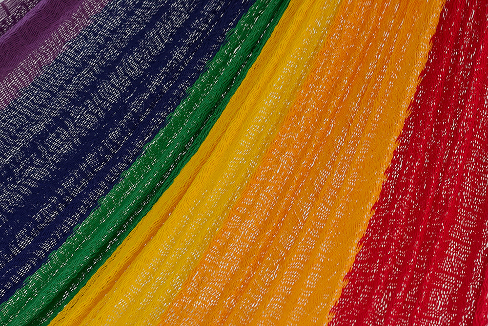 King Size Cotton Hammock in Rainbow