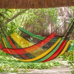 Queen Size Cotton Hammock in Rasta
