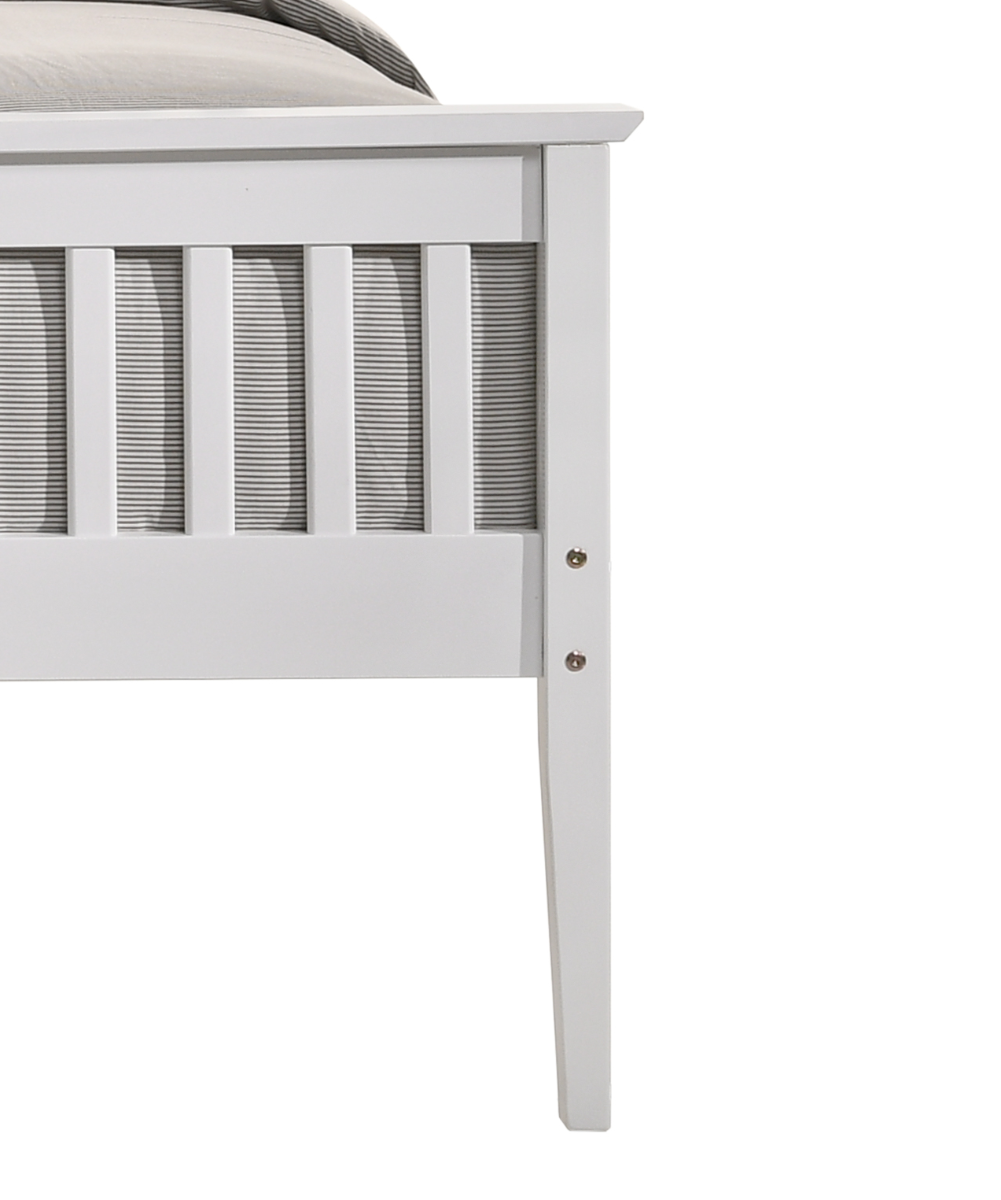 Wooden Bed Frame in White - Double