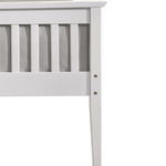 Wooden Bed Frame in White - King Single