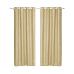 Art Queen 2 Star Blockout 180x180cm Blackout Curtains - Latte