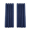 Art Queen 2 Star Blockout 180x180cm Blackout Curtains - Navy