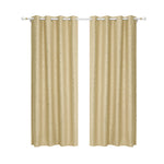 Art Queen 2 Star Blockout 140x213cm Blackout Curtains - Latte