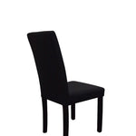 Parsons Highback Black Faux Leather Dining Chair Set of 2