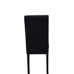 Parsons Highback Black Faux Leather Dining Chair Set of 2