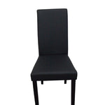 Parsons Highback Black Faux Leather Dining Chair Set of 2