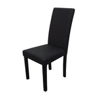 Parsons Highback Black Faux Leather Dining Chair Set of 2